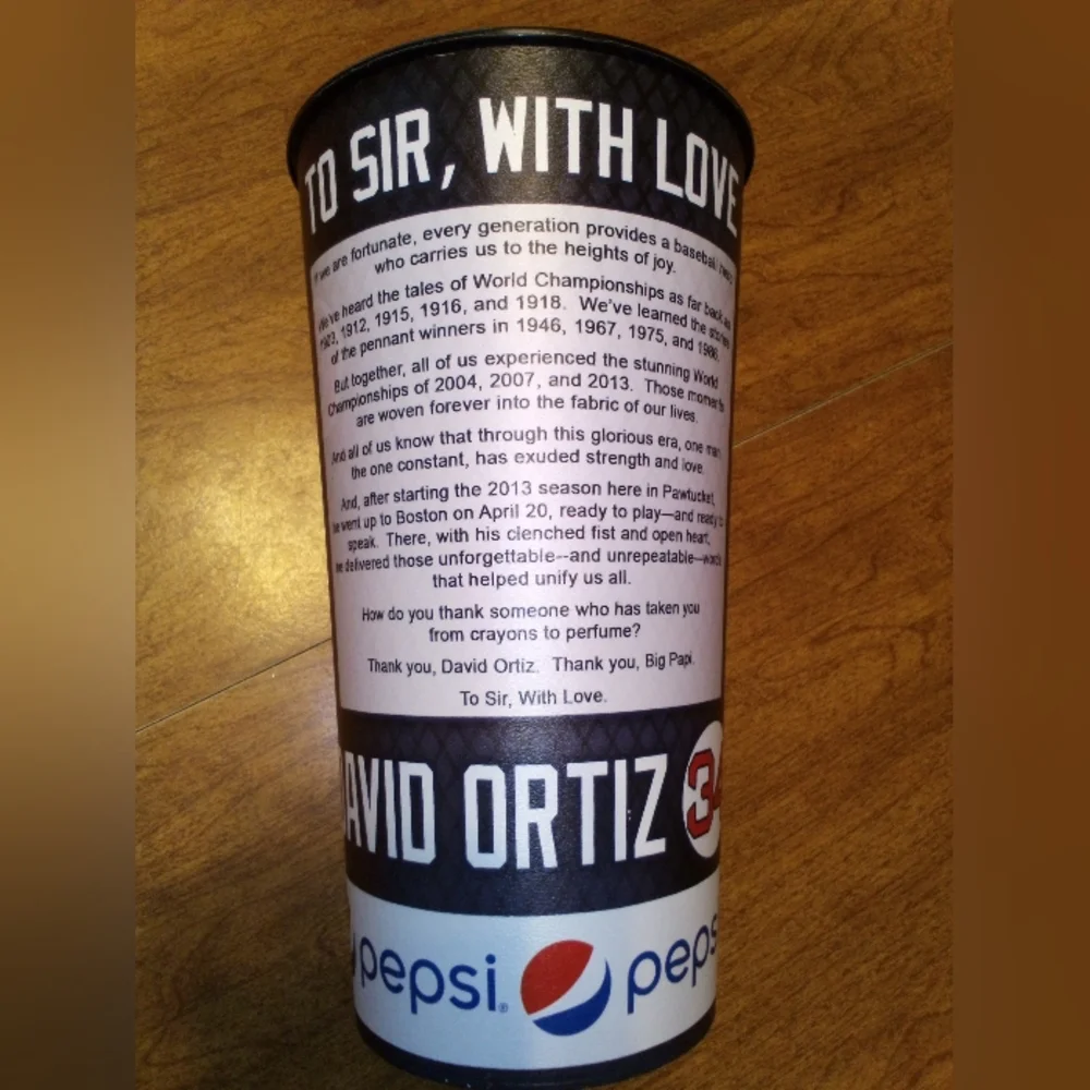 David Ortiz Pawtucket Red Sox Souvenir Pepsi Cup - Picture 2 of 2